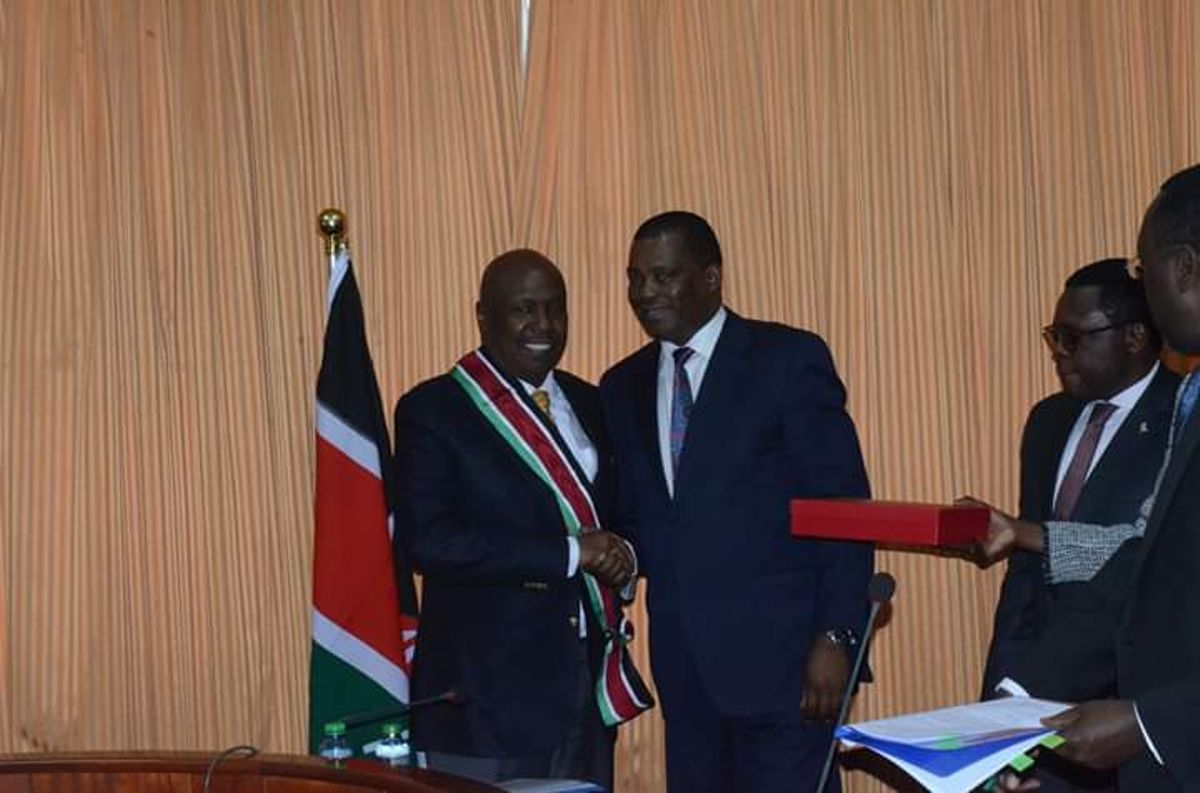 Uhuru confers Gideon Moi with CBS award ahead of Madaraka Day