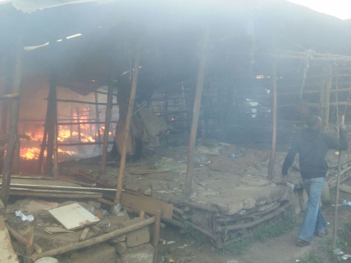 Breaking: Uhuru market on fire, several feared dead