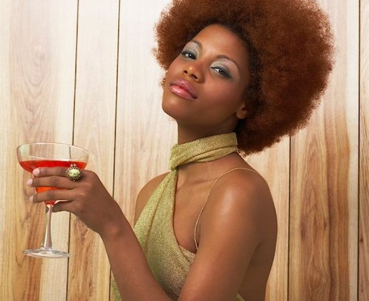 Ebony on white drink