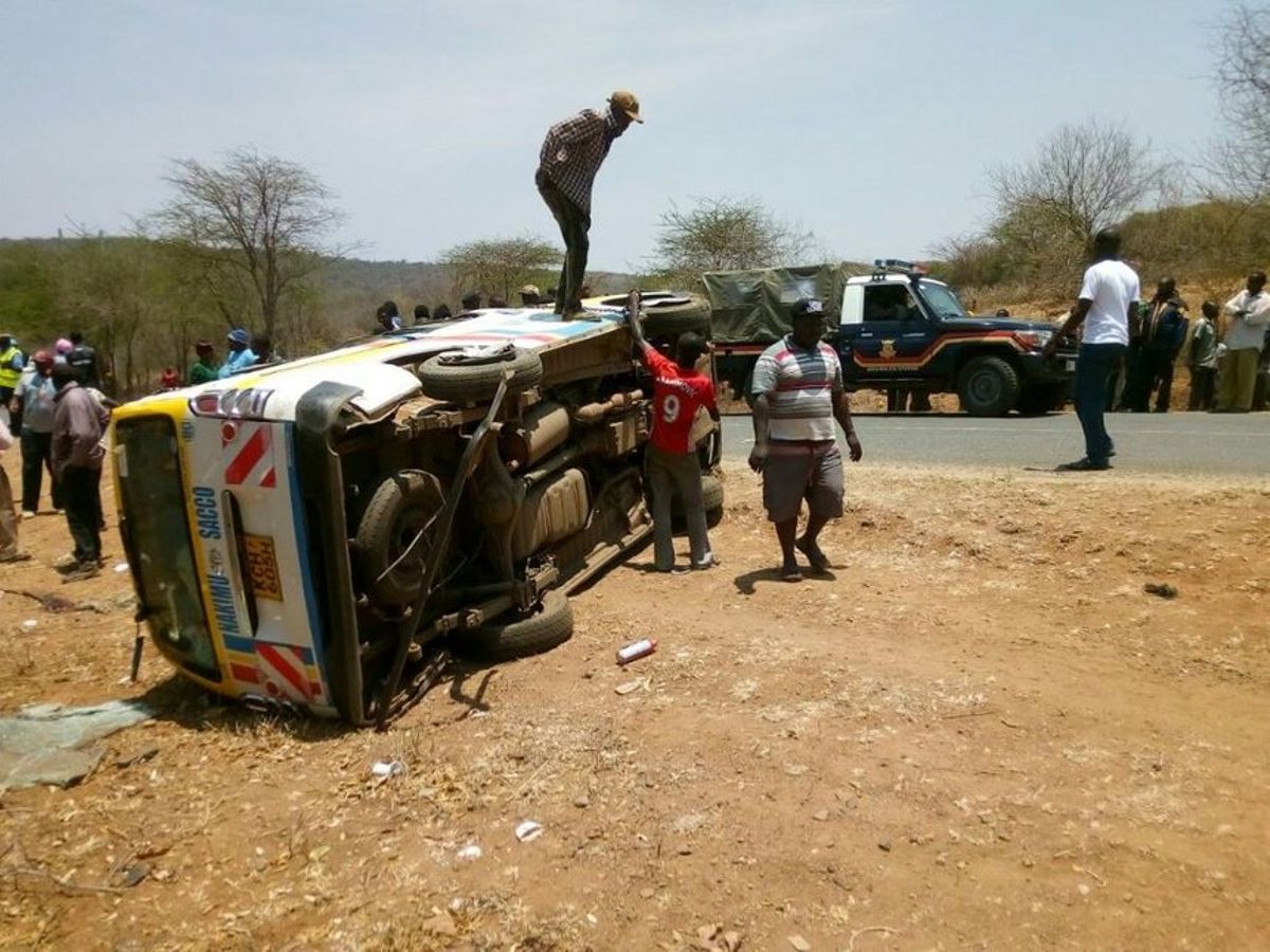 Image result for matatu accident overturned