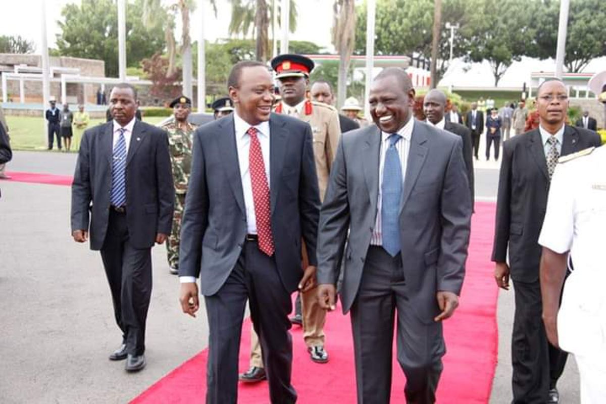 Image result for uhuru and ruto meeting at state house