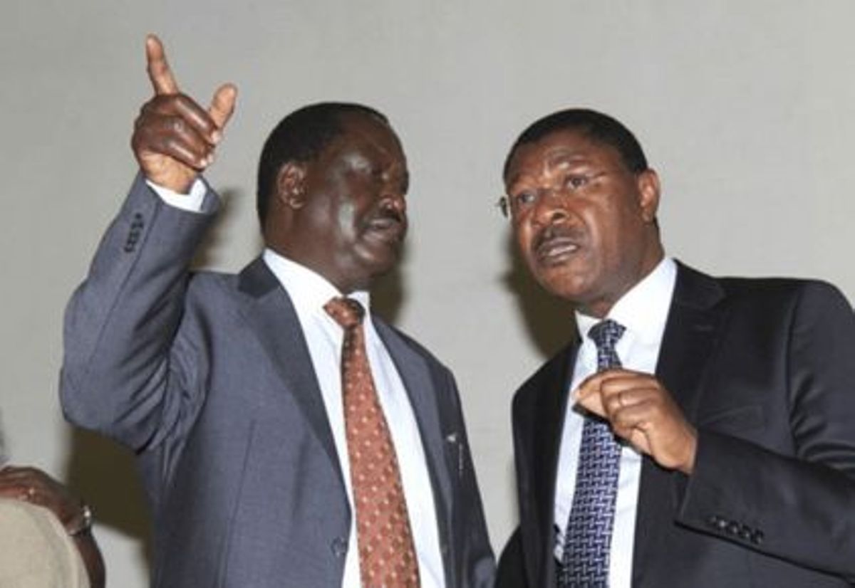 Image result for wetangula with Raila Odinga