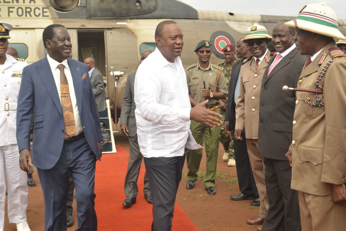 Another surprise 'handshake' happens at Raila's bondo home