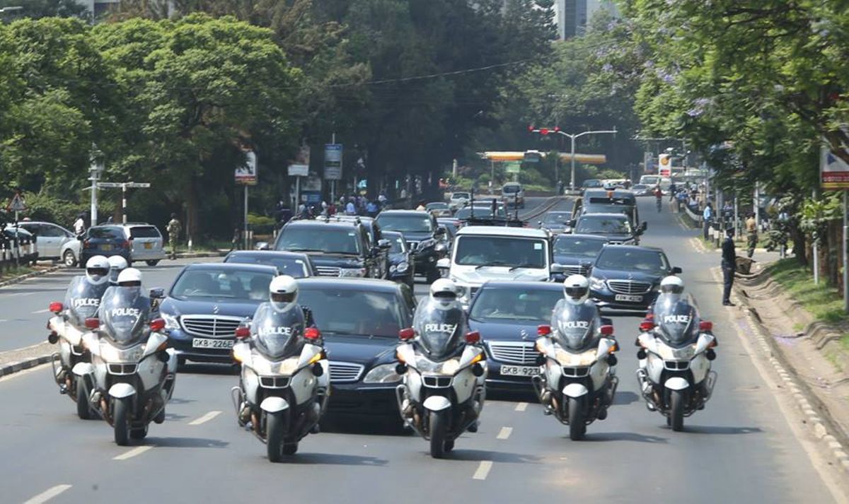 Image result for President Uhuru's motorcade