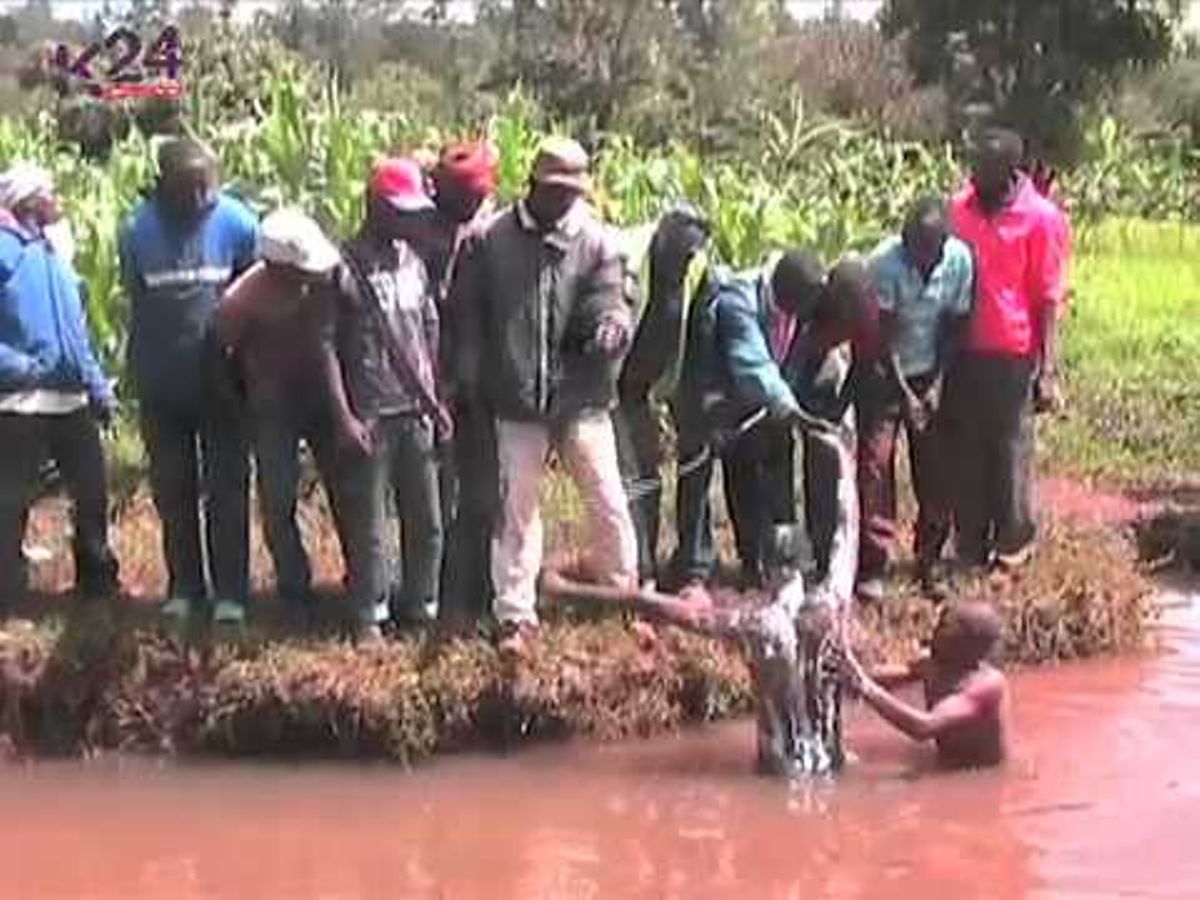 Three Dirty Boda Boda Riders Stripped Naked Washed In Public