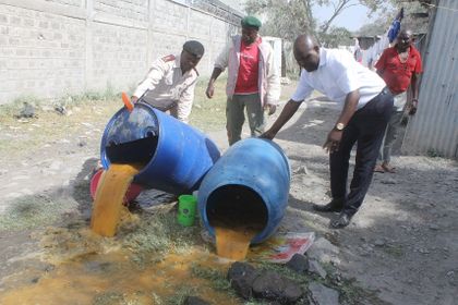 Image result for images of illicit brew in Machakos