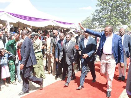 Image result for images of president Uhuru in Nyeri