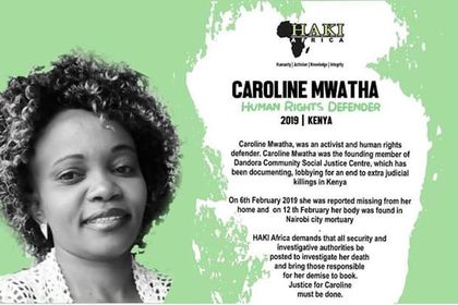 Image result for caroline mwatha